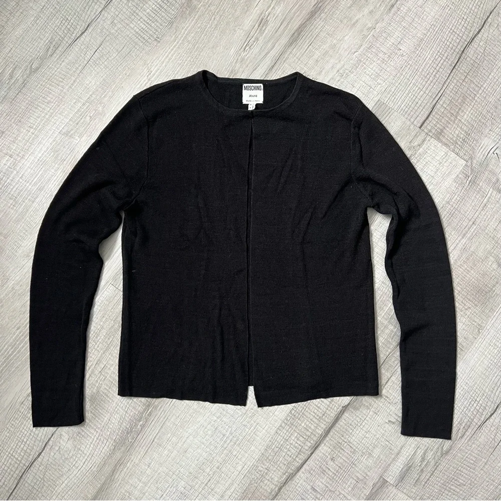 MOSCHINO Jeans Cardigan EU Size 38 US 4 Black